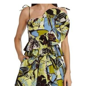 NWT Tanya Taylor Claudette top corset resort green size 4 corset Bustier $395